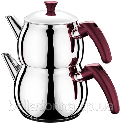 Подвійний чайник турецький із заварником (0,8 л/0,4 л) EMS Midi