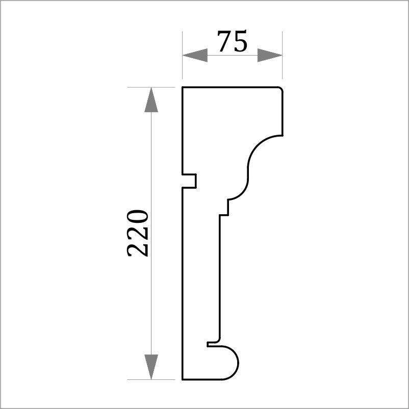 Карниз для фасада, фасадный карниз Фк-5 h220х75 - фото 3 - id-p98846009