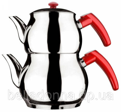 Подвійний чайник турецький Papatyam Orta Boy (чайник 1.6 л + заварник 1 л)