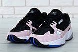 Жіночі кросівки Adidas Falcon Black Pink White, жіночі кросівки адідас фалкон, фото 3