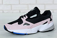 Женские кроссовки Adidas Falcon Black Pink White, женские кроссовки адидас фалкон