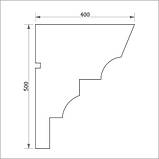 Карниз для фасаду, фасадний карниз Фк-20 h500х400, фото 3