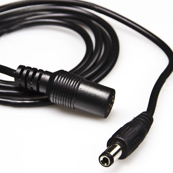 Кабель-подовжувач DC power jack штекера живлення 5.5*2.1mm тато-мама 2 метри