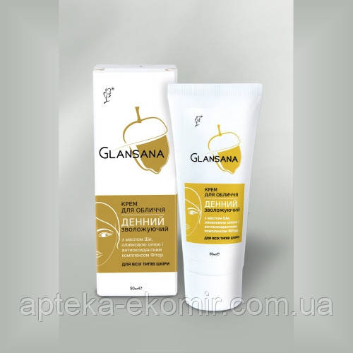 Крем для обличчя денний зволожувальний "Glansana" 50 мл, фото 1