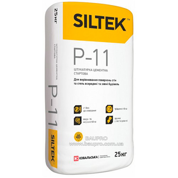 Штукатурка SILTEK Р-11 цементна стартова, 25 кг