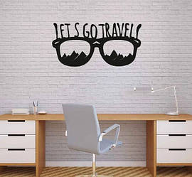 КАРТИНА ИЗ ДЕРЕВА "LET`S GO TRAVEL"