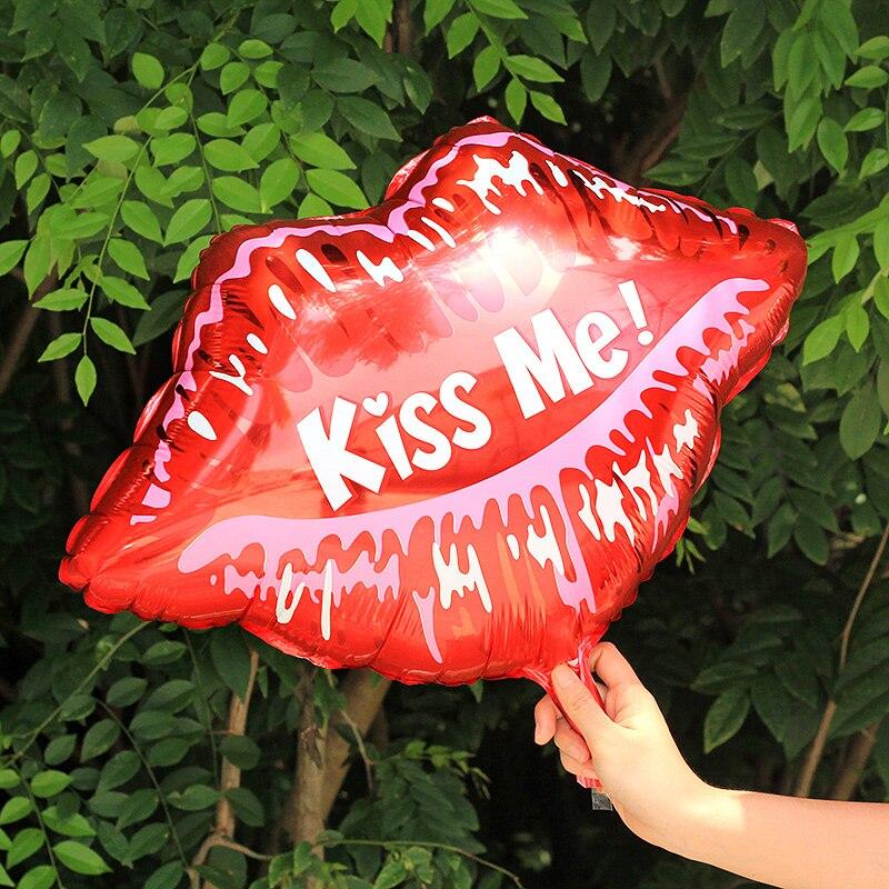 Куля фольгована губи "kiss me" 1725, фото 1