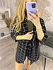 Женский деловой костюм-двойка с шортами в клетку размеры 42-44, 46-48, фото 4