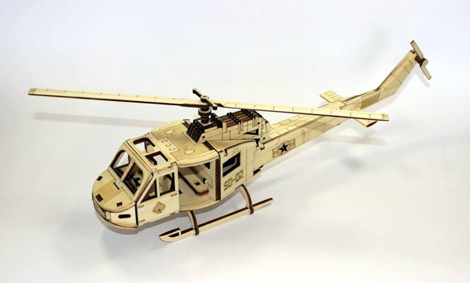 Конструктор дерев'яний вертоліт Белл UH-1 Ірокез