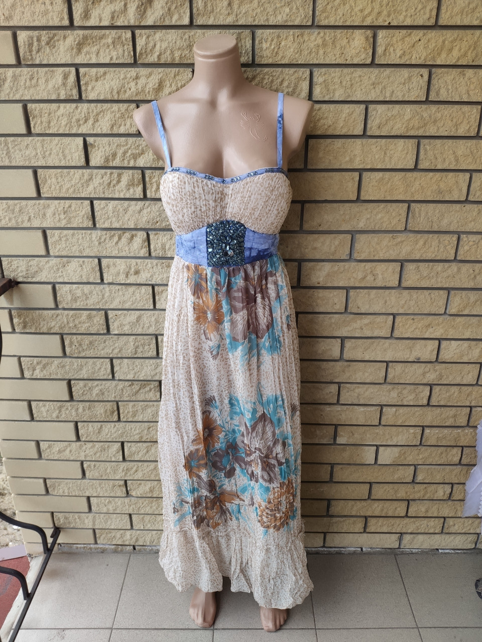 Сарафан шифоновий довгий, у підлогу, є великі розміри WHOLE FORKS, Туреччина