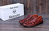 Чоловічі шкіряні літні туфлі Matador brown коричневі, фото 7