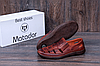 Чоловічі шкіряні літні туфлі Matador brown коричневі, фото 10