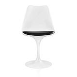 Пластиковий стілець SDM Тюльпан білий барний подушка чорного кольору, фото 6