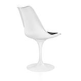 Пластиковий стілець SDM Тюльпан білий барний подушка чорного кольору, фото 8