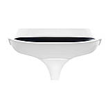 Пластиковий стілець SDM Тюльпан білий барний подушка чорного кольору, фото 2