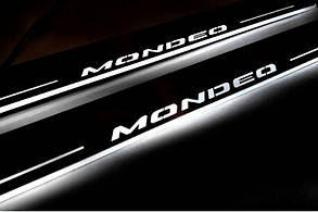 Накладки на пороги з підсвіткою для Ford Mondeo V (2014-н.д.)