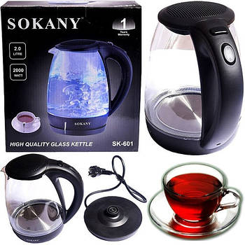 Электрический чайник Sokany SK-601 стекло