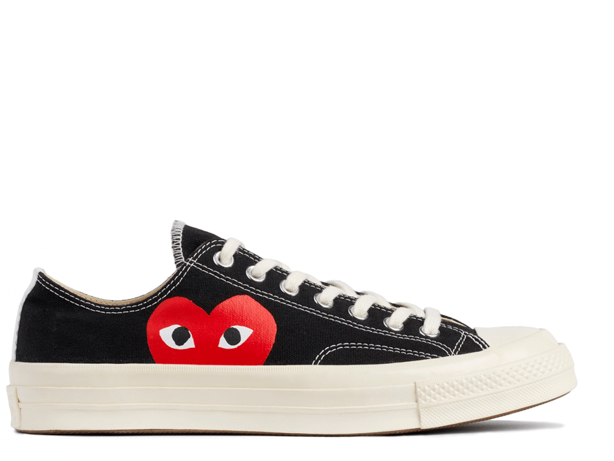 Кеди Converse Comme Des Garcons Black Low чорні текстиль низькі оригінал