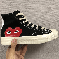 Женские кеды Converse Comme Des Garcons Black High черные текстиль высокие оригинал, фото 2