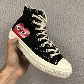 Женские кеды Converse Comme Des Garcons Black High черные текстиль высокие оригинал, фото 3