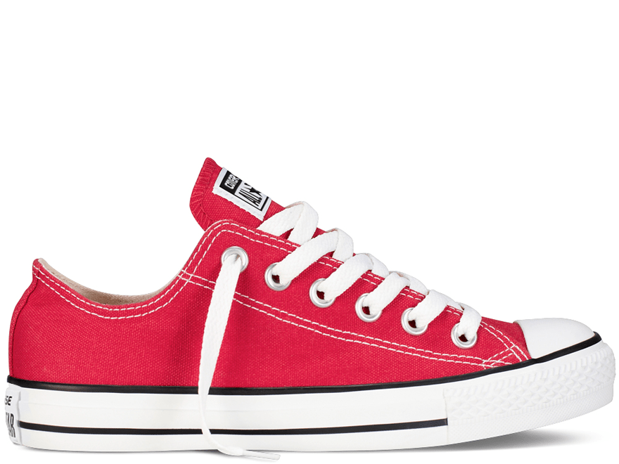 Жіночі кеди Converse All Star Red Low оригінал червоні низькі текстиль