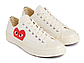 Жіночі кеди Converse Comme Des Garcons White Low білі текстиль низькі оригінал, фото 2