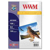 Фотобумага WWM матовая 100г/м кв, A4, 100л (M100.100/C)