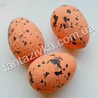 Яйцо декоративное из пенопласта 35мм, оранжевое