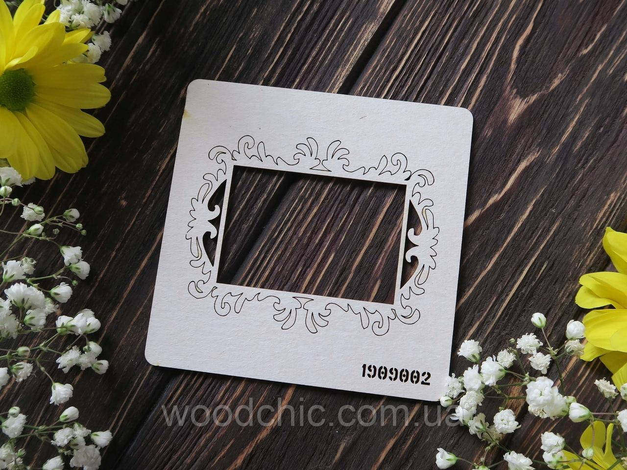 Чипборд рамка прямокутна з вензелями, фото 1