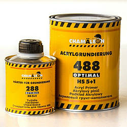 Ґрунт Chamaleon HS 488 5+1 акриловий сірий (1 л+0,2 л)