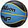 М'яч баскетбольний Wilson MVP розмір 7 гумовий чорний-синій для гри на вулиці-залі, фото 2