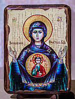 Икона Знамение Пресвятой Богородицы (на дереве размер 17*23 см)