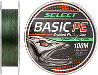 Шнур Select Basic PE 100m (темн-зел.) 0.06mm 6lb/3kg