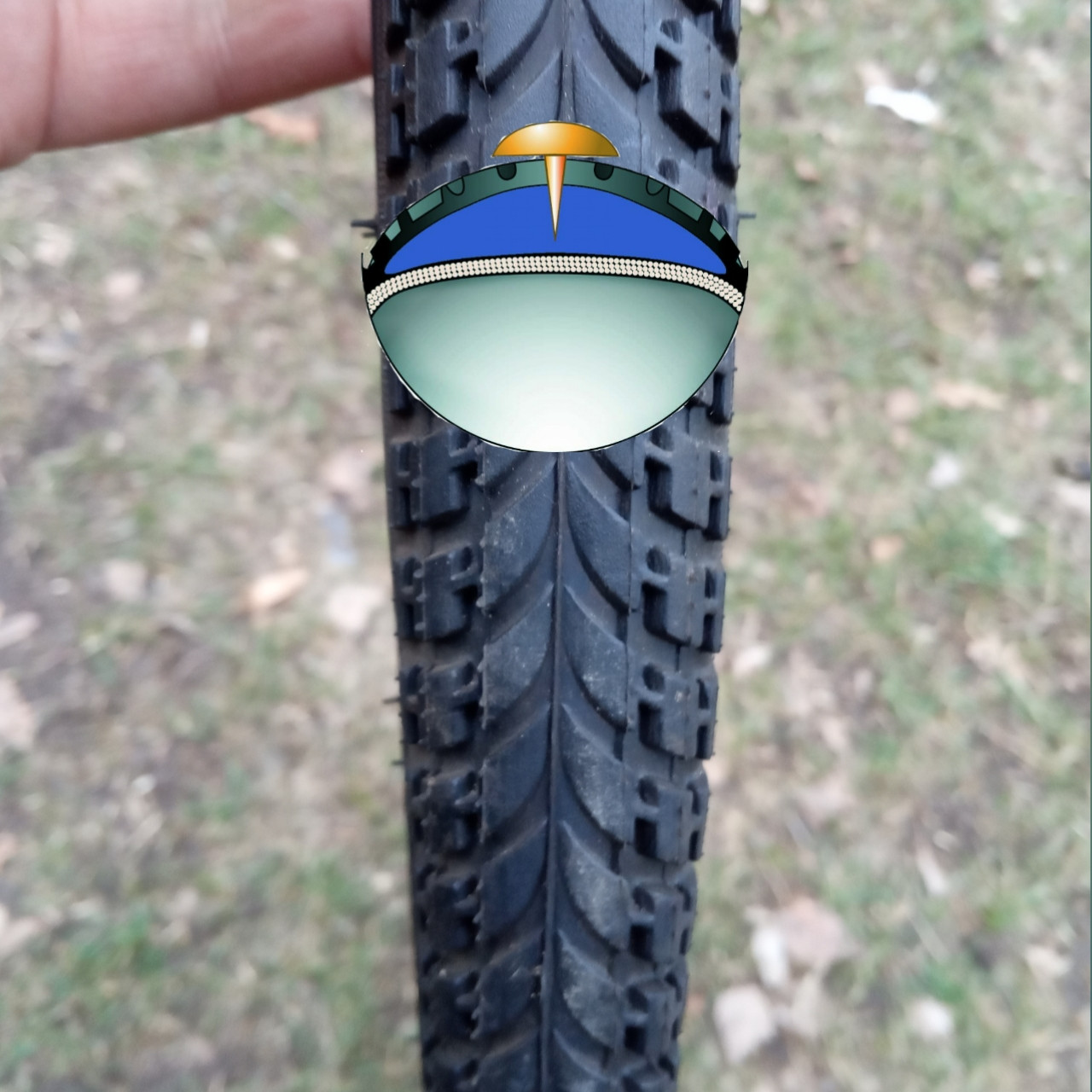 Покришка для велосипеда 28x1,75 (47-622) Н-597-2 АНТИПРОКОЛ 5 Level 5 mm Rhino skin's Ялинка нова, фото 1