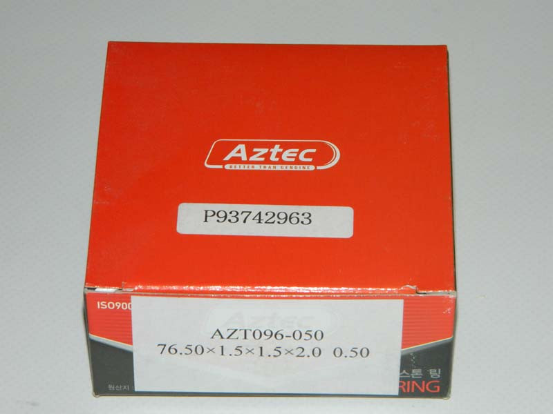 Кільця поршневі Авео 1,5. (+0,5) 76,5 AZTEK Корея, фото 1