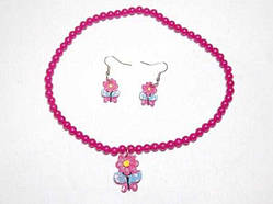 Набір біжутерії дитячий 6 шт метелик кольору в асортименті