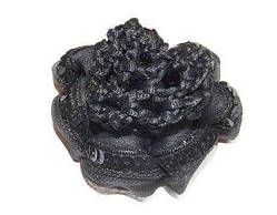 Гумка сіточка для волосся 11 см паєтки чорний