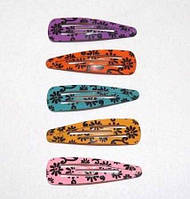 Шпильки для волосся тик-так 10 шт. різні кольори в квітку