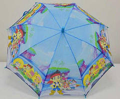 Парасолька дитяча Нетландія 80 см 8 спиць напівавтомат блакитна