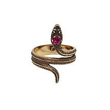 Змія з каменем, Змія королева, Змія принцеса Кільце жіноче, колечко, фото 3