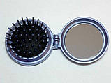 Гребінець для волосся складаний масажний із дзеркалом 183х48 мм, фото 4