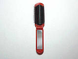 Гребінець для волосся складаний масажний із дзеркалом кольору в асортименті 200х40 мм, фото 2