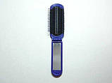 Гребінець для волосся складаний масажний із дзеркалом кольору в асортименті 200х40 мм, фото 4
