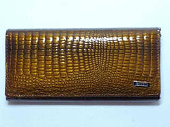 Гаманець жіночий, шкірозамінник, коричневий із золотим 30_1_8a2