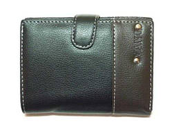 Гаманець чоловічий, шкірозамінник, чорний із коричневим 30_1_21a2