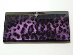 Гаманець жіночий, шкірозамінник, чорно-фіолетовий 30_2_1a5