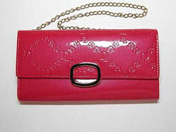 Гаманець-сумочка, жіночий, шкірозамінник (лак), малиновий 30_2_19a1