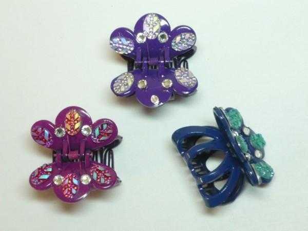 Шпилька для волосся краб 6 шт. пластик, кольори в асортименті., фото 1