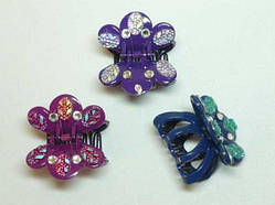 Шпилька для волосся краб 6 шт. пластик, кольори в асортименті.