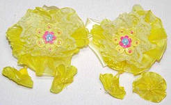 Набір гумок для волосся (2 шт.) жовтий, квітка 144_3_1a1